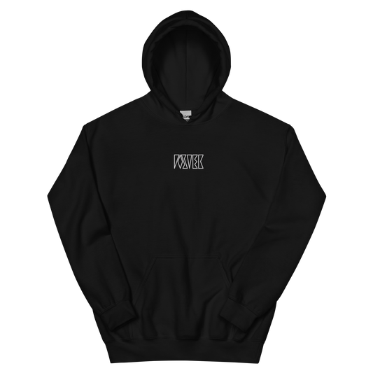 logo hoodie black