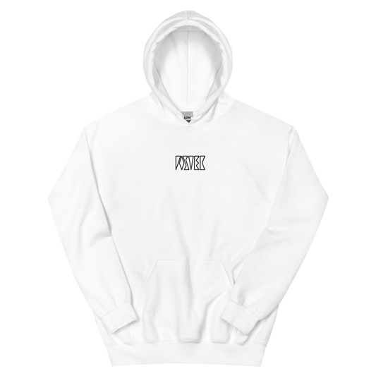 logo hoodie white